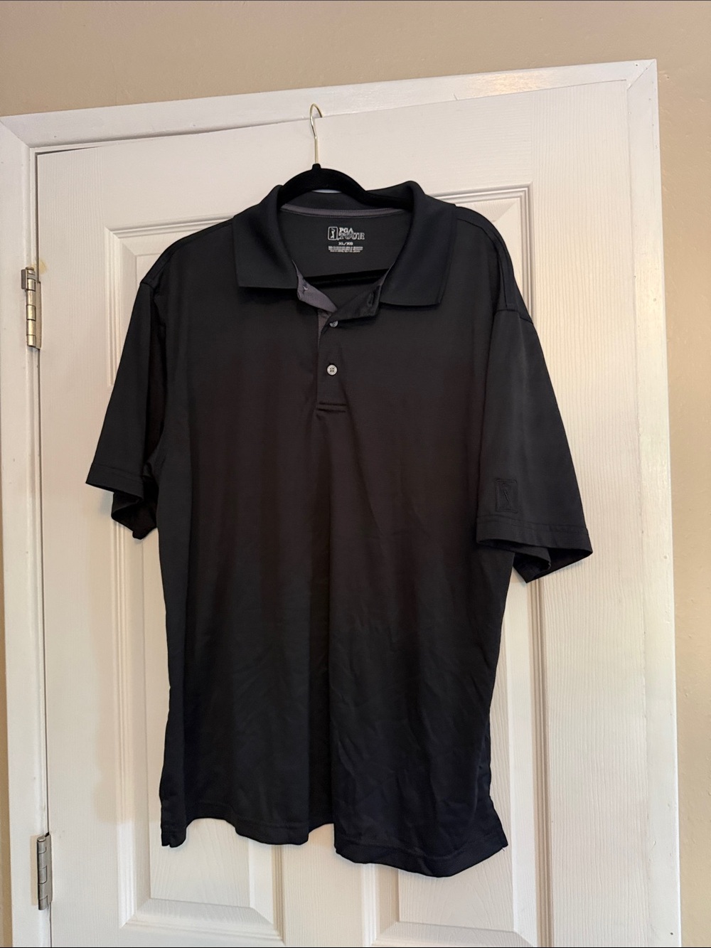 PGA Tour Black Men's Polo Shirt
